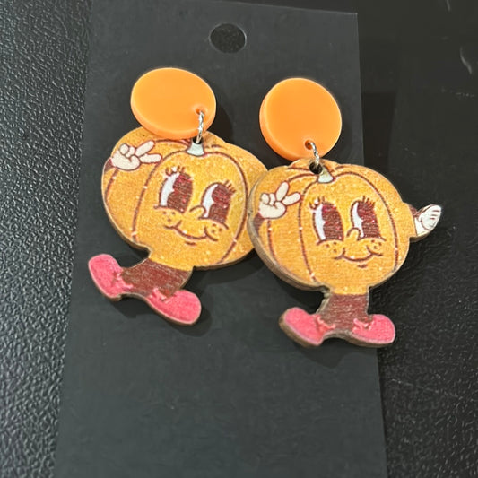 Retro Pumpkin Earrings