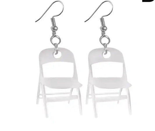 White Chair Earrings