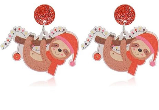 Sloth Holiday Earrings