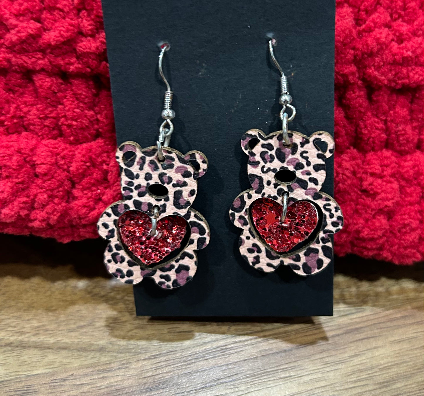 Valentine Bear Earrings