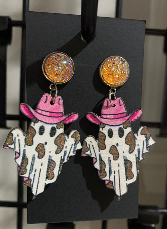 Cowgirl Ghost Earrings