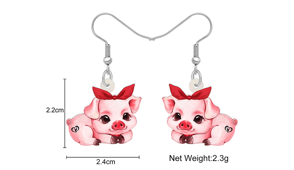 Pig with Tattoo Earrings