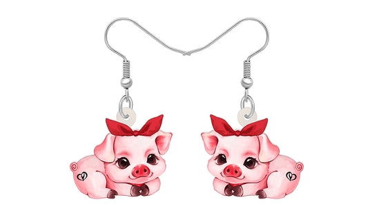 Pig with Tattoo Earrings