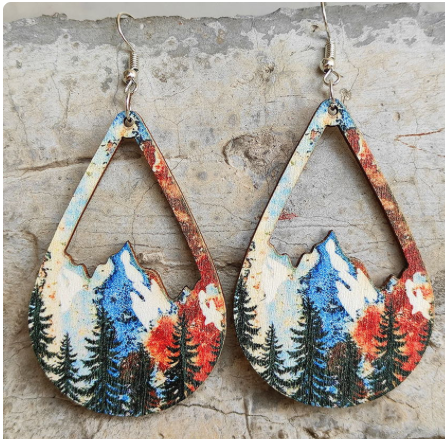 Mountain and Forest Earrings