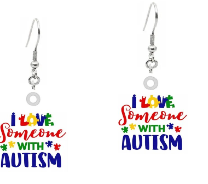 I Love Someone with Autism Earrings