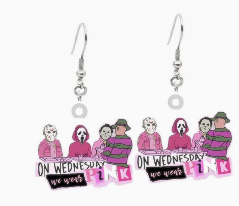 Horror Characters: On Wednesdays We Wear Pink Earrings