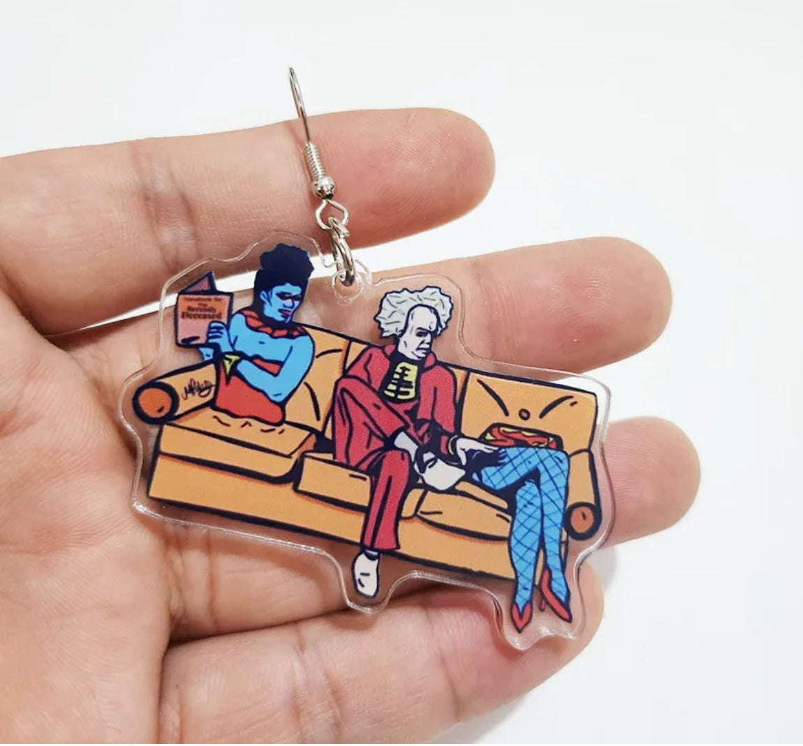 Inspired Beetlejuice Couch Scene Earrings