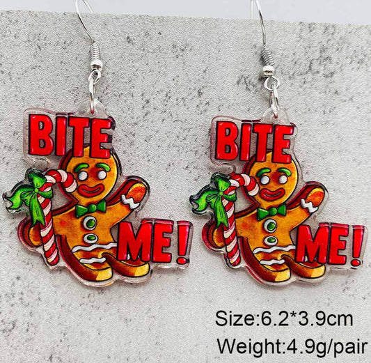 Bite Me Gingerbread Earrings