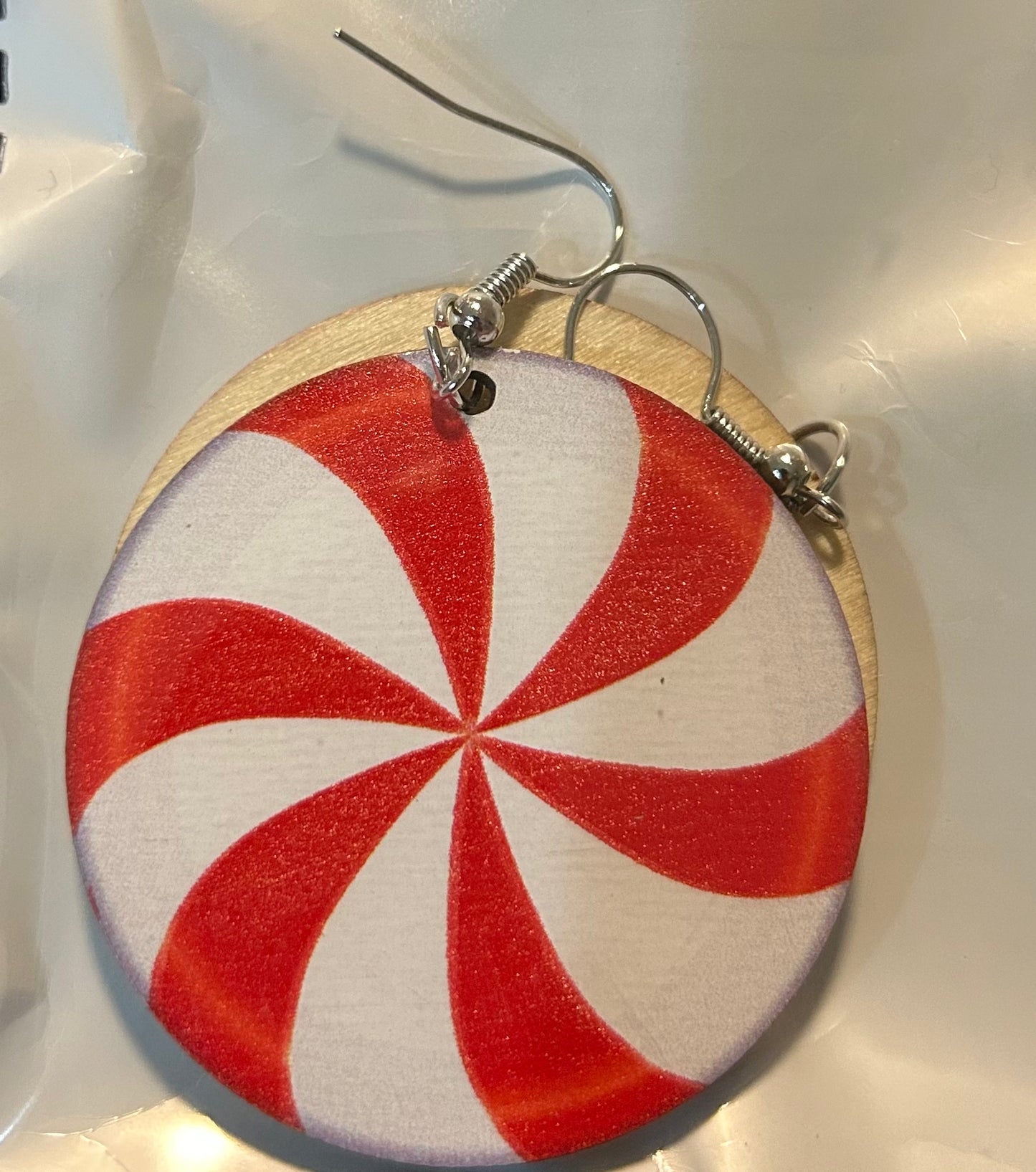 Peppermint Wooden Earrings