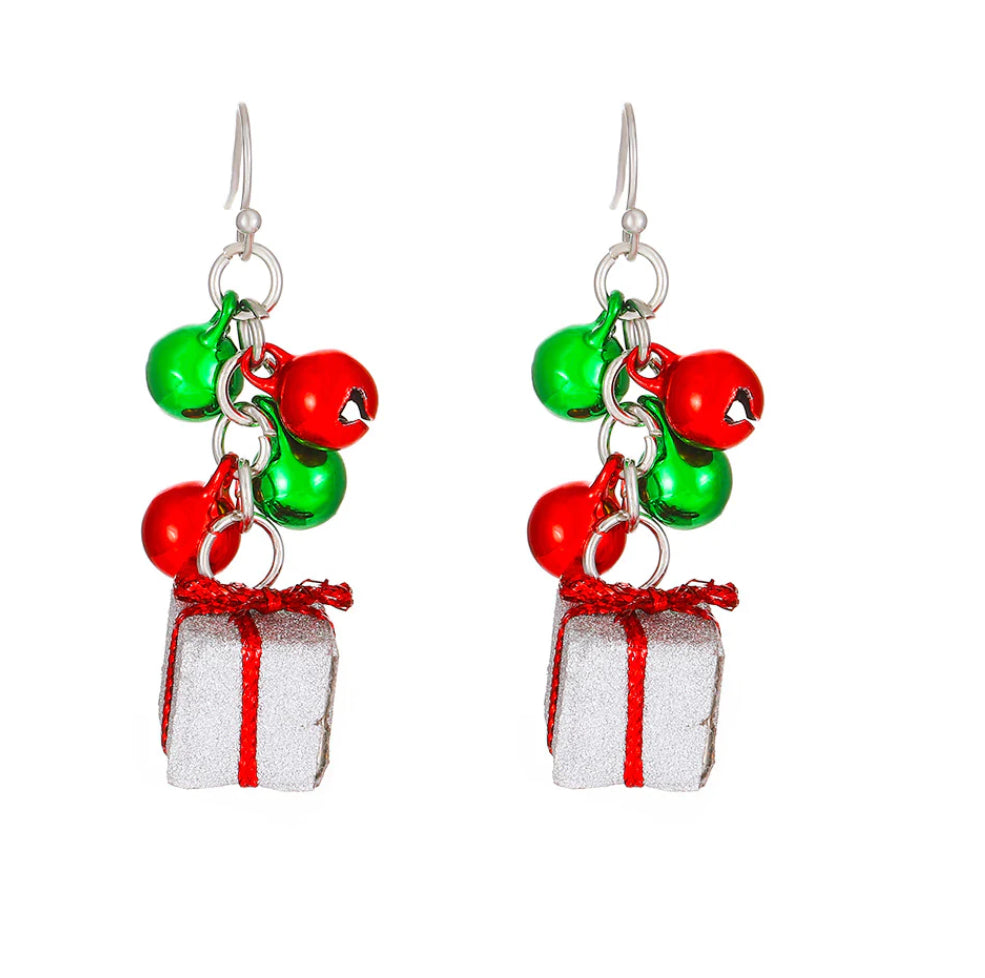 Present and Bells Dangle Earrings