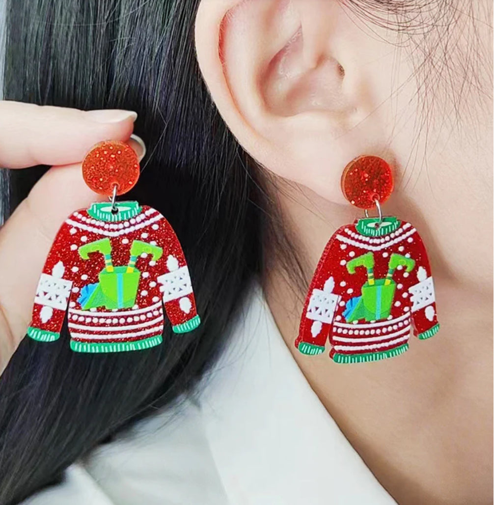 Holiday Sweater Earrings
