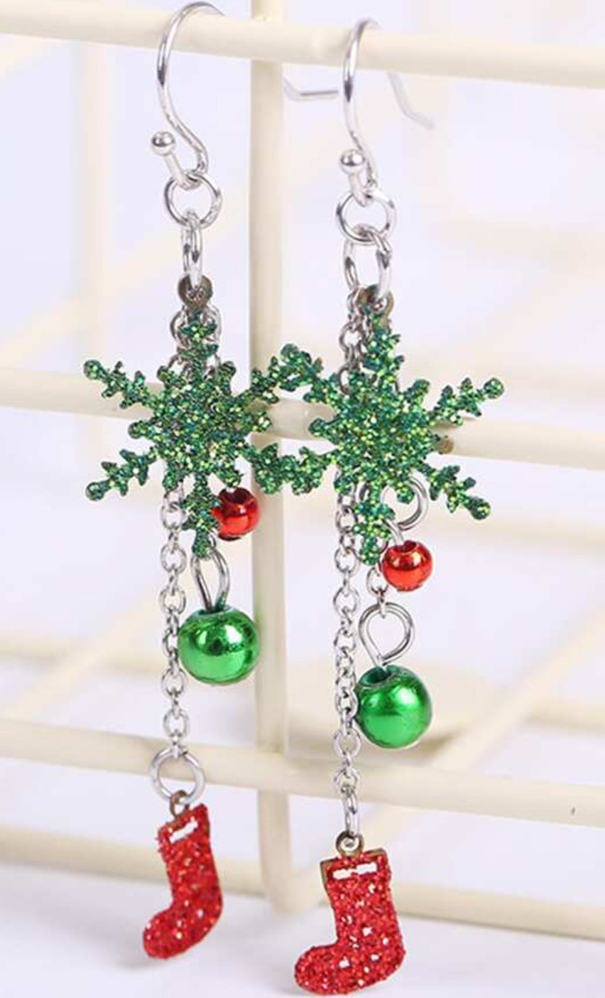 Snowflake Dangle Earrings