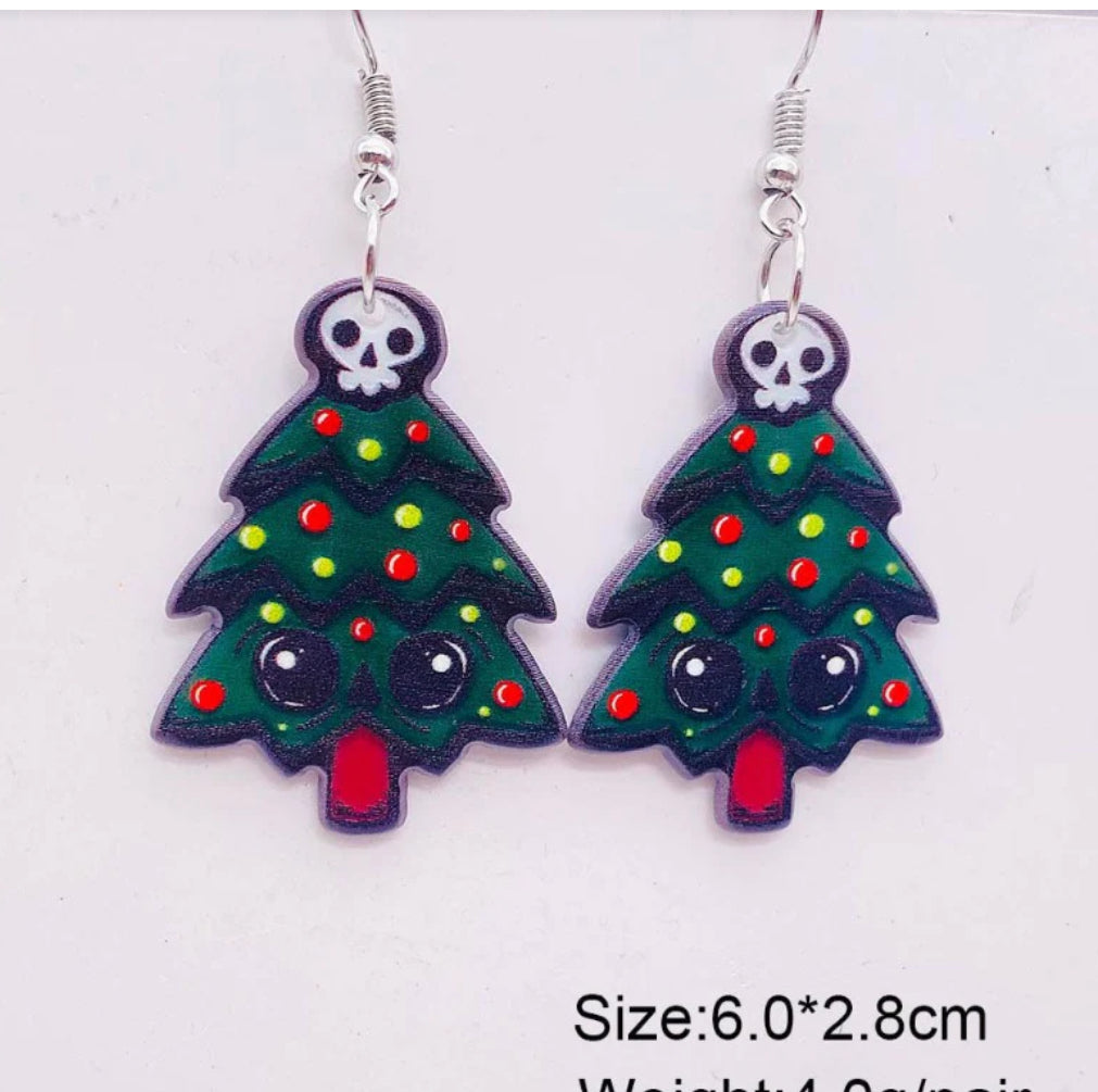 Horror Christmas Earrings