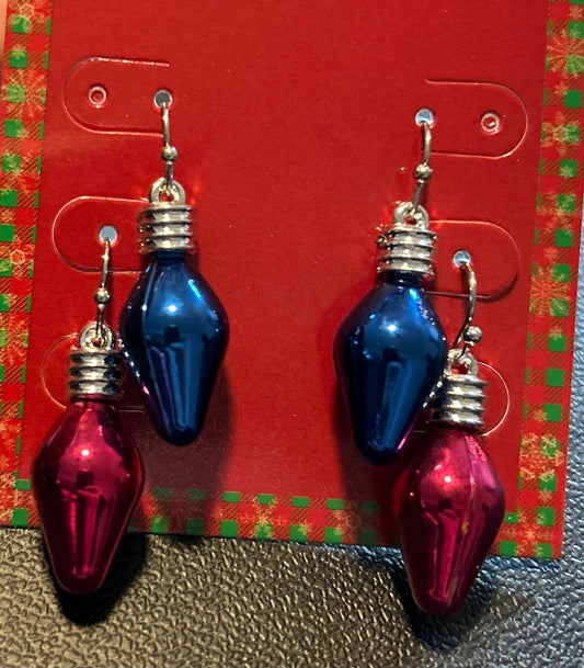 Christmas Bulbs 2 pairs Earrings