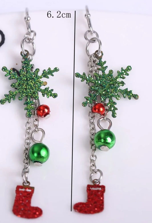 Snowflake Dangle Earrings