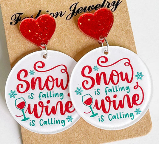 Wine Is Calling Earrings