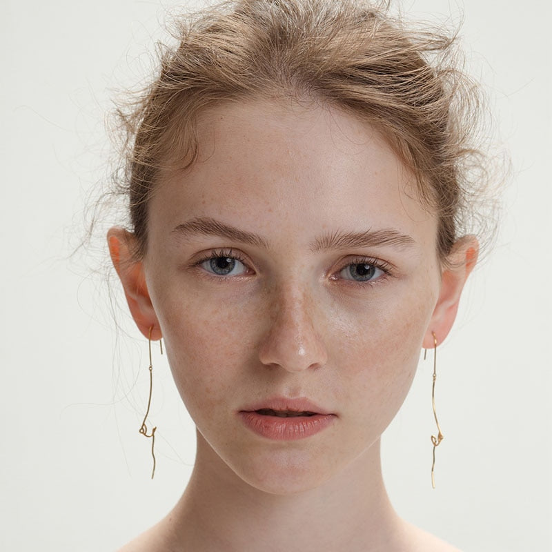 Curved Breast Earrings