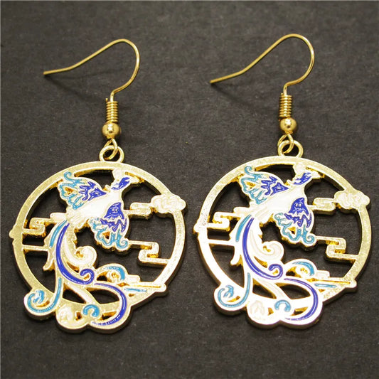 Blue Phoenix Earrings