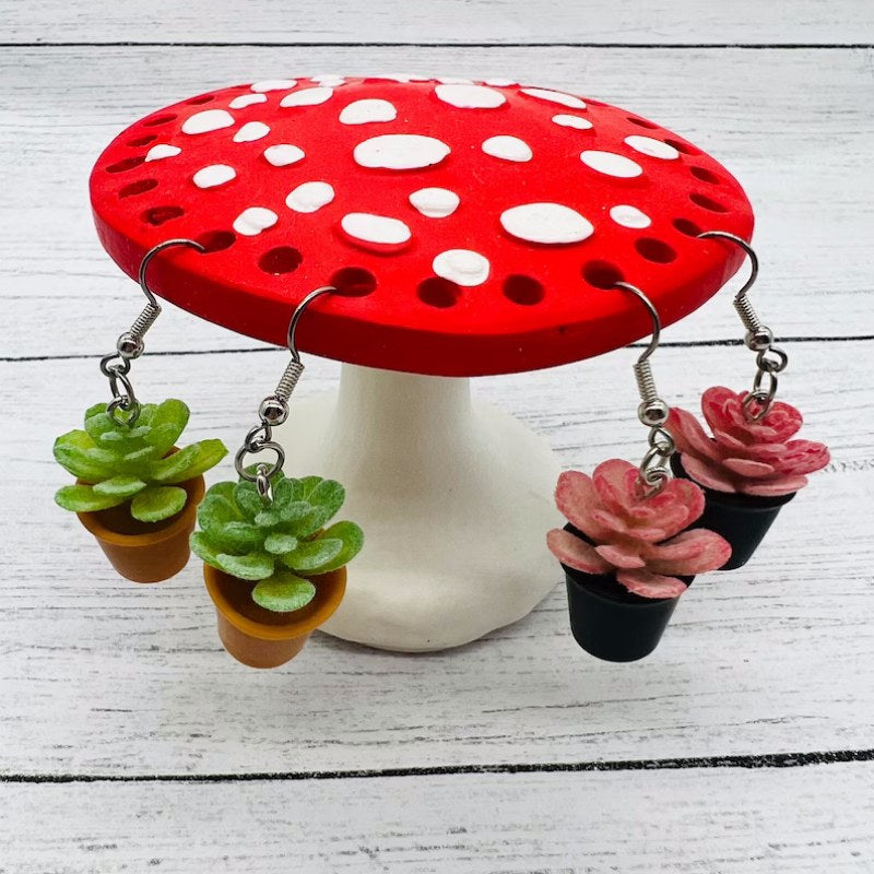 Succulent Plant Earrings