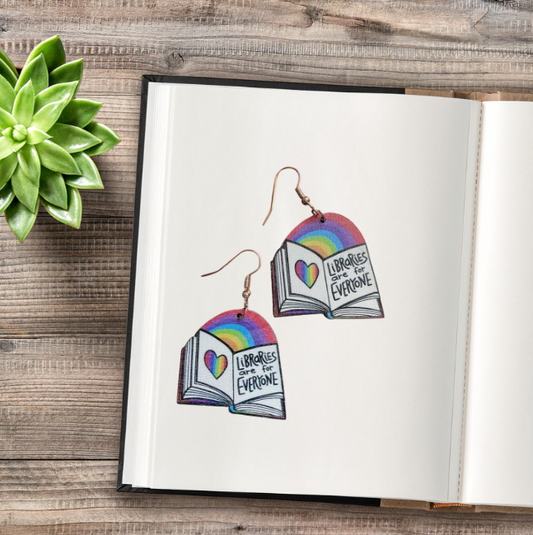 Libraries are for Everyone Earrings