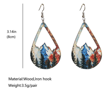 Mountain and Forest Earrings