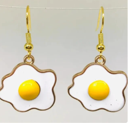 Over Easy Egg Earrings