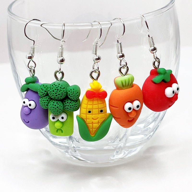Smiling Eggplant Earrings