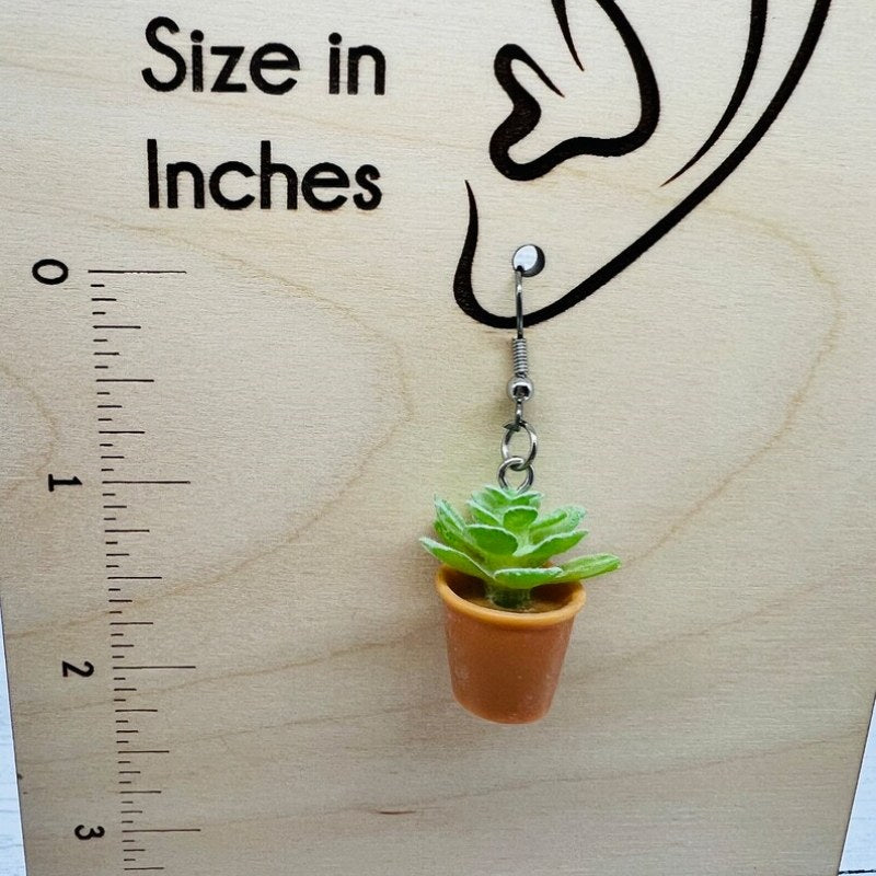 Succulent Plant Earrings