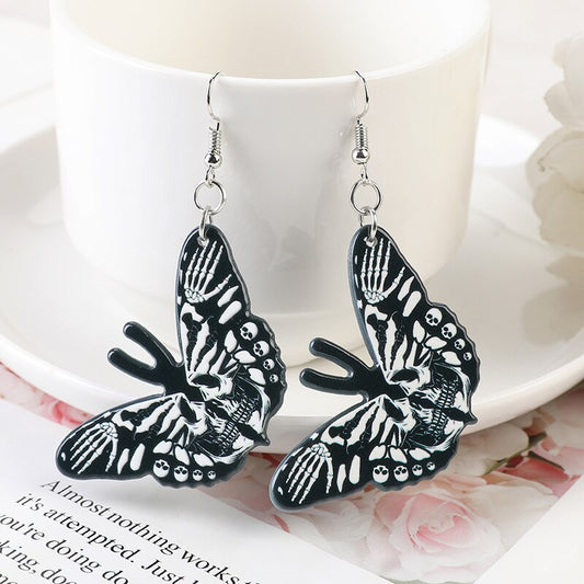 Moth/Butterfly Skeleton Earrings